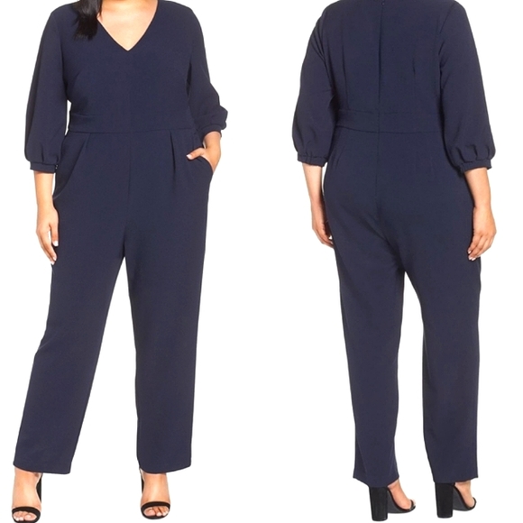 Eliza J Navy Blue Jumpsuit